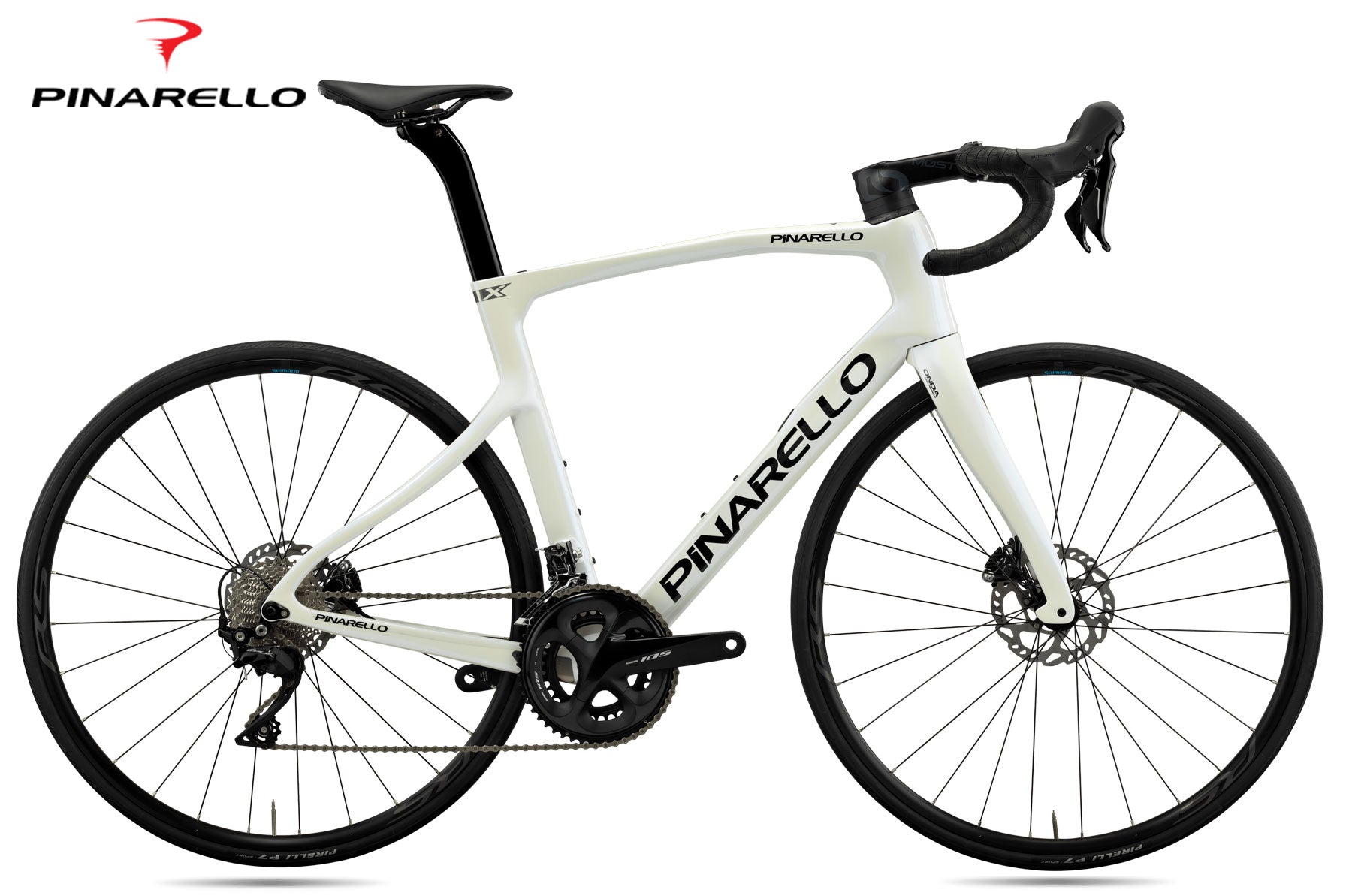 Pinarello X1 Disc Shimano 105 2x12F D162 Pearl White