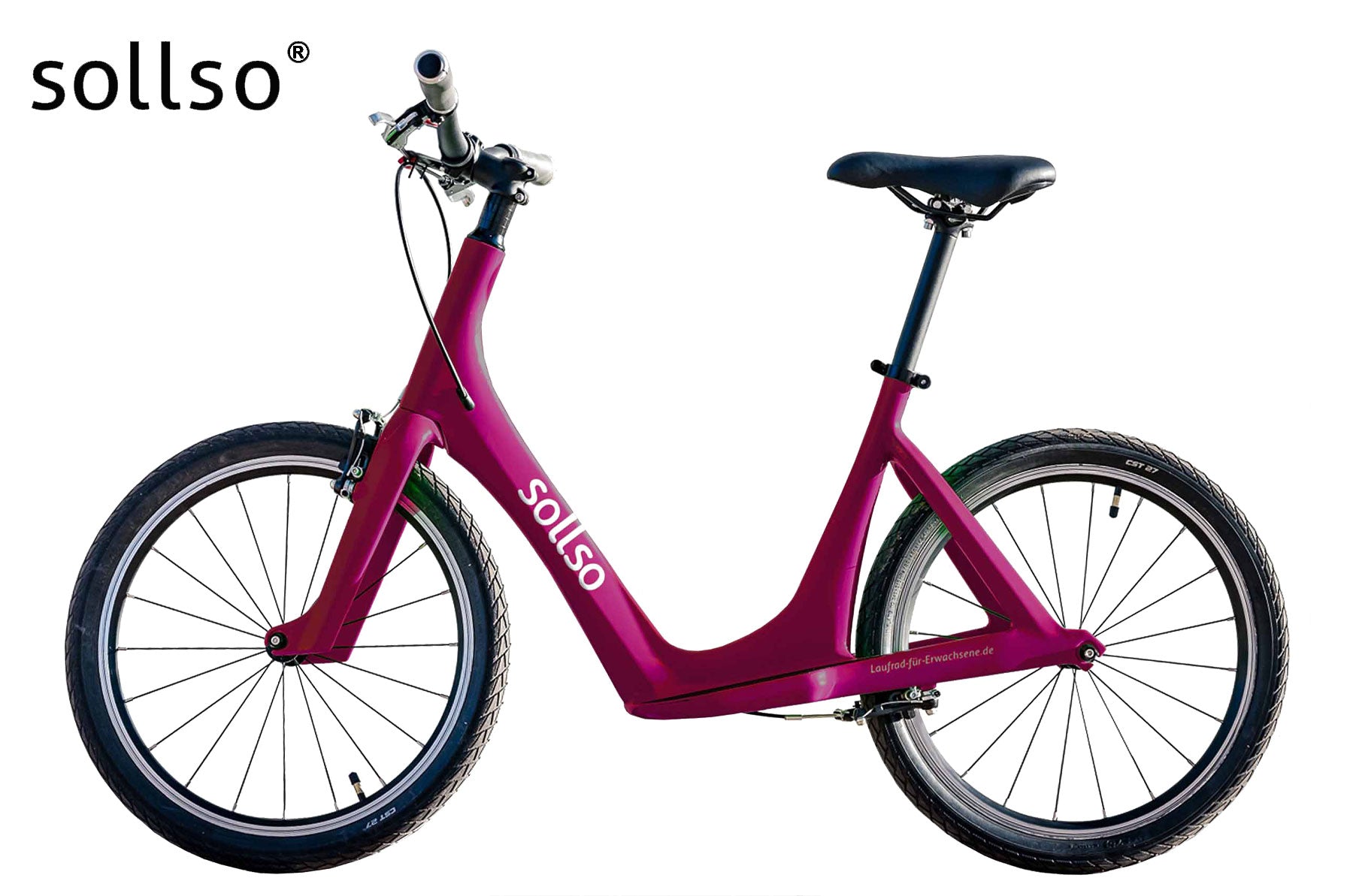 Sollso® elan – Laufrad aus Carbon magenta - Premium Bikeshop