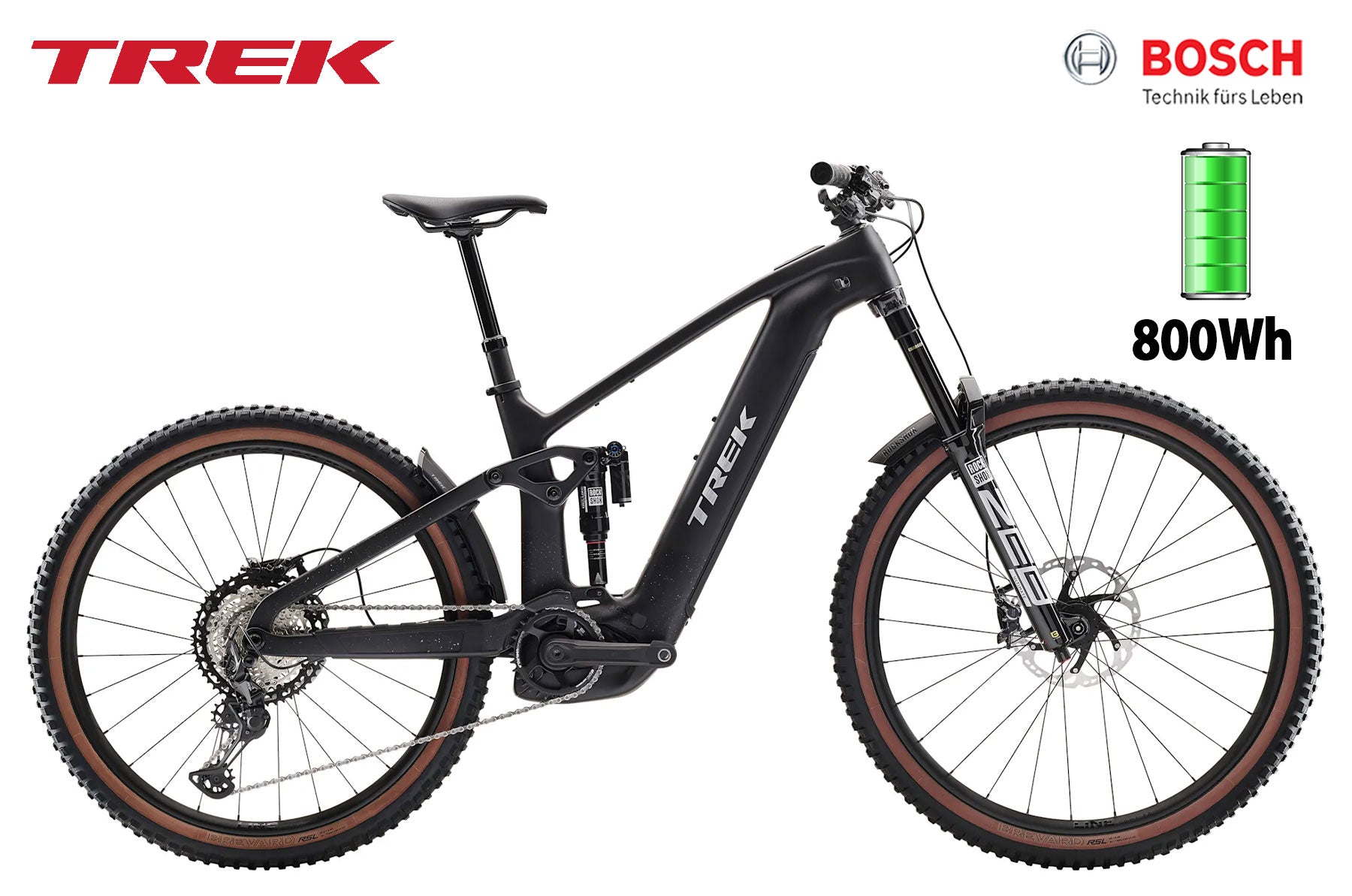 TREK Rail+ 9.8 XT Gen 5 Deep Smoke