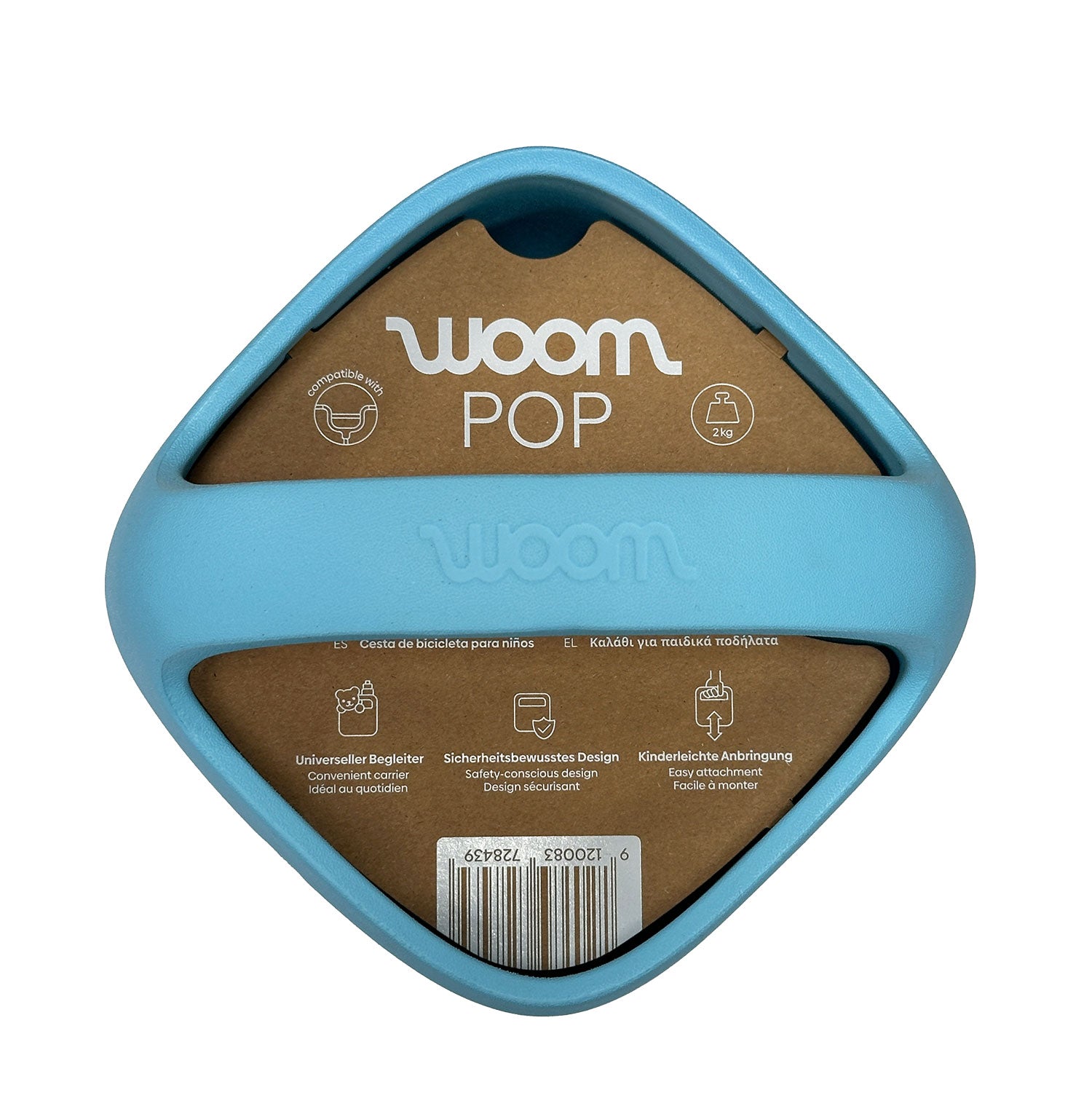 WOOM® POP Kinderfahrradkorb bubble gum blue