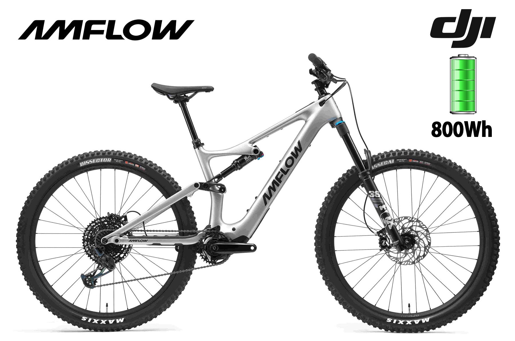 Amflow PL Carbon 800 Wh satin silver