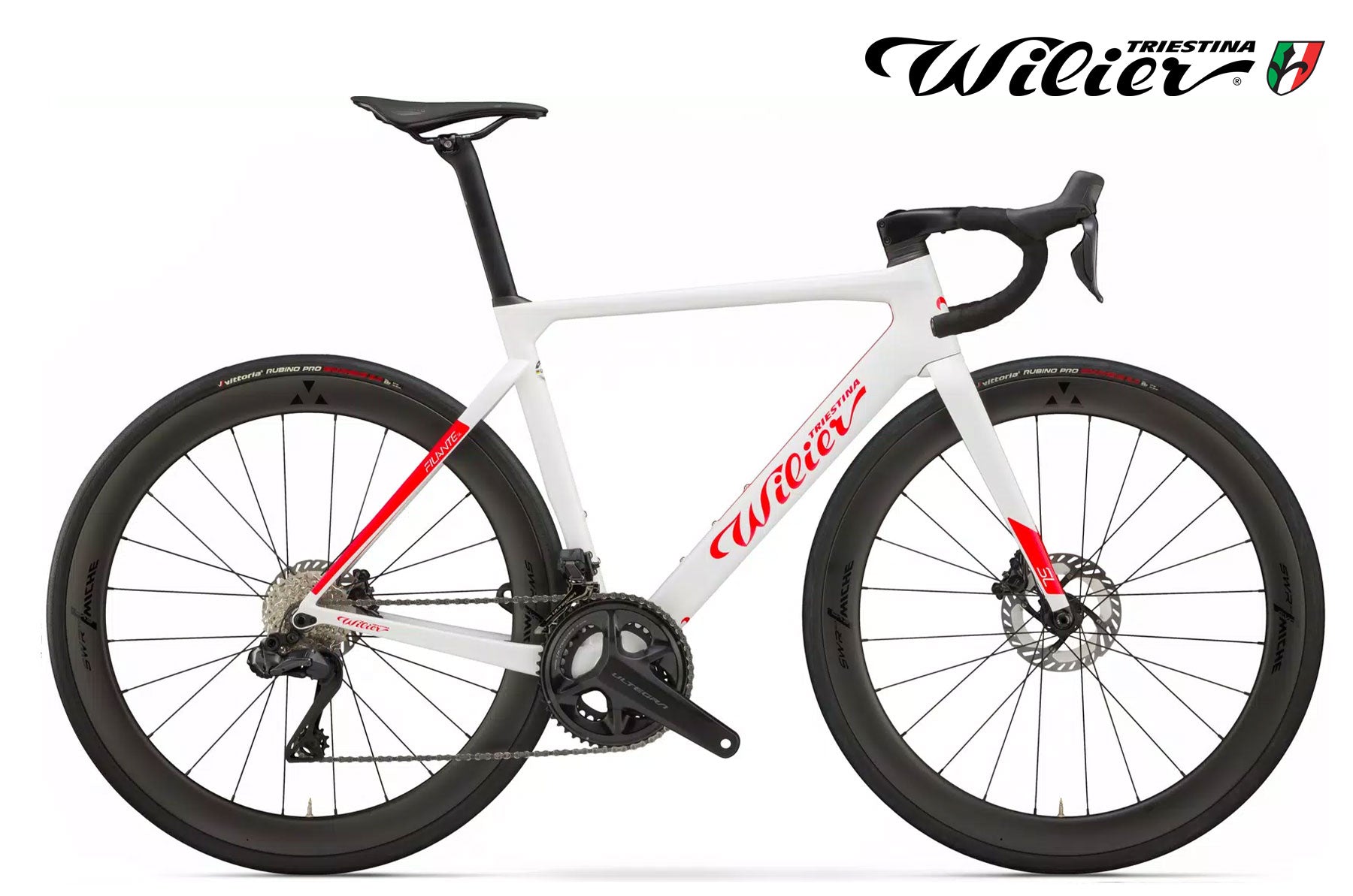 Wilier Filante SL 105 DI2 SWR50 F20 White, Red - Glossy